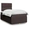vidaXL Sommier à lattes de lit avec matelas Marron foncé 120x200 cm