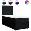 vidaXL Sommier à lattes de lit avec matelas Noir 140x200 cm Tissu
