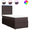 vidaXL Sommier à lattes de lit avec matelas Marron foncé 120x200 cm
