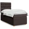 vidaXL Vidaxl Sommier À Lattes De Lit Avec Matelas Marron Foncé 90x200 Cm
