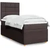 vidaXL Sommier à lattes de lit avec matelas Marron foncé 90x200 cm
