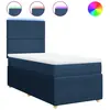 Sommier à lattes de lit avec matelas Bleu 90x200 cm Tissu Vidaxl Bleu