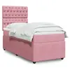 vidaXL Sommier à lattes de lit et matelas Rose 80x200 cm Velours