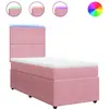 vidaXL Sommier à lattes de lit et matelas Rose 80x200 cm Velours
