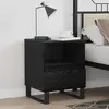vidaXL Armoire de lit Chêne noir 40 x 35 x 50 cm Bois d'ingénierie