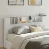 vidaXL Tête de lit Blanc 180 x 16,5 x 103,5 cm Bois d'ingénierie