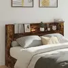 vidaXL Tête de lit Chêne fumé 180 x 16,5 x 103,5 cm Bois d'ingénierie