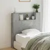 vidaXL Tête de lit Gris béton 100 x 16,5 x 103,5 cm Bois d'ingénierie
