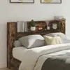 vidaXL Tête de lit Chêne fumé 160 x 16,5 x 103,5 cm Bois d'ingénierie