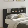 vidaXL Tête de lit Noir 160 x 16,5 x 103,5 cm Bois d'ingénierie
