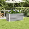 vidaXL Jardinière Gris clair 100 x 50 x 45 cm Acier galvanisé