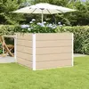 vidaXL Jardinière Ivoire 100 x 100 x 75 cm Acier
