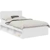 vidaXL Cadre de lit avec tête de lit Blanc 120 x 190 cm Pin massif