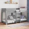 vidaXL Lit Superposé pour Enfants avec matelas Gris Sonoma 90 x 200 cm