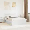 vidaXL Cadre de lit avec tête de lit Blanc 160 x 200 cm Pin massif