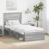 vidaXL Cadre de lit Gris Sonoma 100 x 200 cm Pin massif