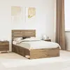 vidaXL Cadre de lit Chêne artisan 120 x 190 cm Pin massif