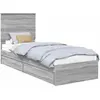 vidaXL Lit de Rangement Gris Sonoma 75 x 190 cm Bois d'ingénierie
