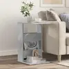 vidaXL Table d'appoint Gris béton 40 x 35 x 60,5 cm Bois d'ingénierie
