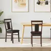 vidaXL Chaise de salle à manger 2 pcs Marron clair et noir