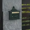 vidaXL Boîte aux lettres murale avec stockage Vert 40.5 x 15.5 x 44 cm