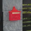 vidaXL Boîte aux lettres murale avec porte Rouge 40.5 x 15.5 x 44 cm