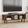 vidaXL vidaXL Meuble TV Chêne fumé 100 x 35 x 35 cm Bois d'ingénierie