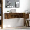 vidaXL Bureau mural Chêne fumé 100 x 45 x 30 cm Bois d'ingénierie