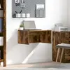 vidaXL Bureau mural Chêne fumé 60 x 45 x 30 cm Bois d'ingénierie