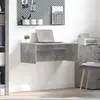 vidaXL Bureau mural Gris béton 80 x 45 x 30 cm Bois d'ingénierie