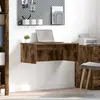 vidaXL Bureau mural Chêne fumé 80 x 45 x 30 cm Bois d'ingénierie