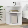 vidaXL vidaXL Table d'appoint Blanc brillant 39,7 x 39,7 x 60 cm