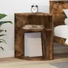 vidaXL vidaXL Table d'appoint Chêne fumé 39,7 x 39,7 x 60 cm