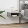 vidaXL vidaXL Table de chevet 2 pcs Gris Sonoma 40 x 31 x 15 cm