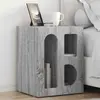 vidaXL Table de chevet Gris Sonoma 40 x 35 x 50 cm Bois d'ingénierie