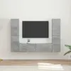 vidaXL 3 pcs Gris béton