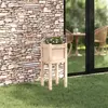 vidaXL Cache-pot de jardin Nature 31 x 31 x 70 cm Bois de pin massif