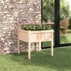 vidaXL Cache-pot de jardin Nature 70 x 70 x 70 cm Bois de pin massif