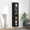 vidaXL Haut Armoire 2 pcs Chêne noir Verre