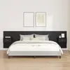 vidaXL Tête de lit avec armoire 3 pcs Chêne noir Bois d'ingénierie