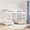 vidaXL Cadre de lit superposé triple Blanc 140 x 200 cm Pin massif