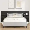 vidaXL Tête de lit avec armoire 3 pcs Chêne noir Bois d'ingénierie