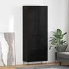 vidaXL Haut Armoire Chêne noir 69,5 x 34 x 180 cm Bois d'ingénierie