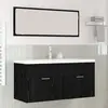 vidaXL Cabinet de salle de bain Chêne noir 100 x 38,5 x 46 cm