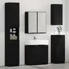 vidaXL Ensemble de mobilier de salle de bain 3 pcs Chêne noir