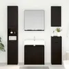 vidaXL Vidaxl Ensemble De Meubles De Salle De Bain 3 Pcs Chêne Noir
