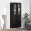 vidaXL Haut Armoire 2 pcs Chêne noir Bois d'ingénierie
