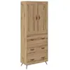 vidaXL Vidaxl Haut Armoire Avec Tiroir Chêne Artisanal 69,5 X 34 X 180...