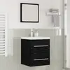 vidaXL Meuble de Lavabo de Salle de Bain Chêne noir 41 x 38,5 x 48 cm