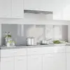 vidaXL Protection de cuisine 2 pcs Gris clair 100 x 50 cm verre trempé